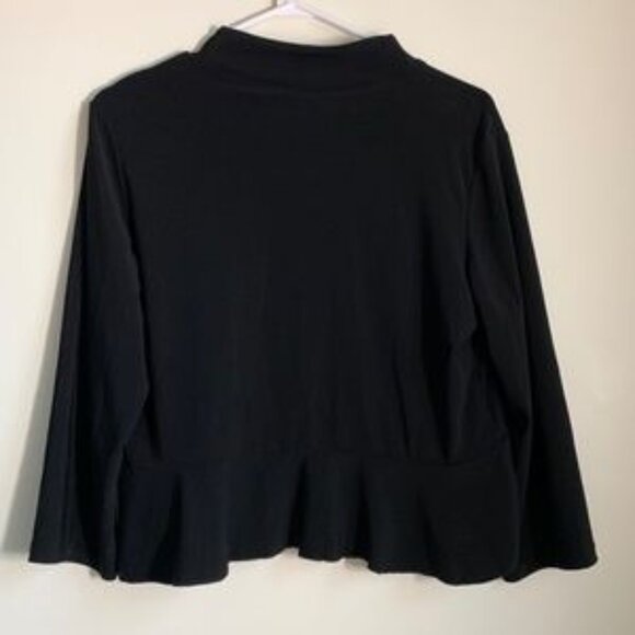 $10 ADD ON ITEM Jessica Black Ruffle Short Cardigan Size M (10-12) (GUC) - Picture 5 of 7